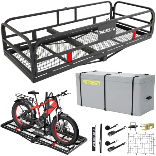 Wildroad 60"x24"x14" Hitch Cargo Carrier, Fits 2" Receiver by WILDROAD