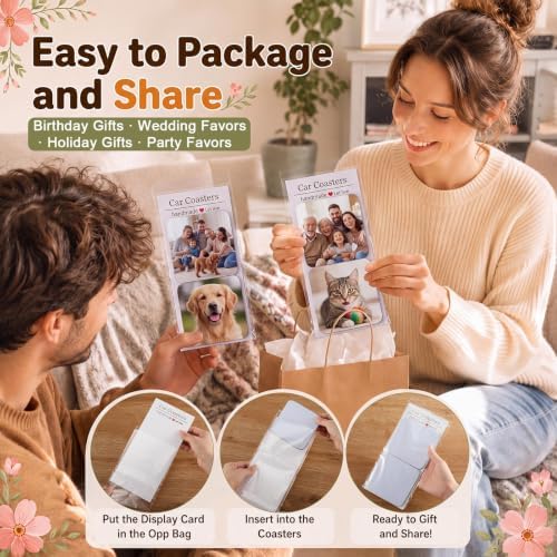 Tioncy 200 Pcs 4 Inch Square Sublimation Coaster Blanks Kit - Image 5