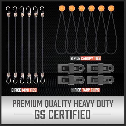 HORUSDY 31-Piece Premium Bungee Cords Assortment Jar, Includes 10”, 40” Bungee - Image 4