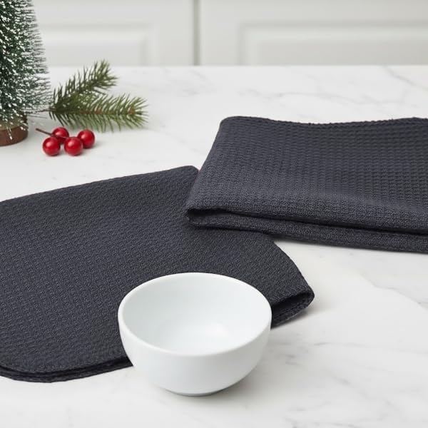 PurpleEssences Solid Kitchen Cloths, Dish Cloth 12x12 Set of 6 - Image 5