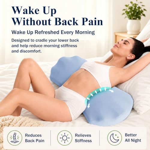 Fledano Lumbar Pillow for Sleeping, Lumbar Support Pillow for Bed for Back Pain - Image 2