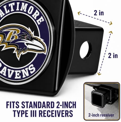 Baltimore Ravens Trailer Hitch Cover - Image 3