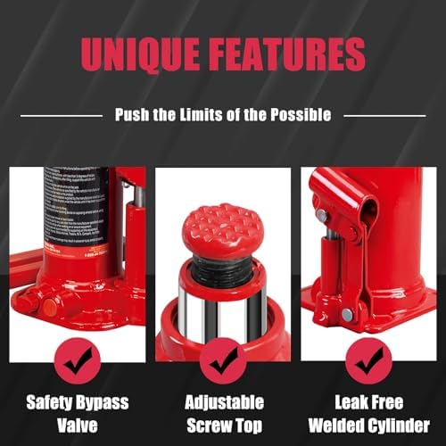 BIG RED 4 Ton Hydraulic Welded Bottle Jack - Image 3