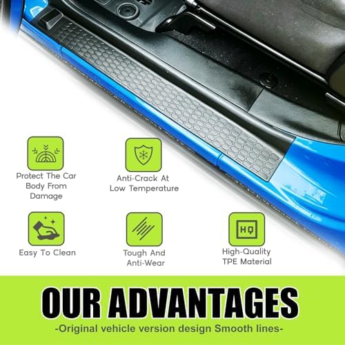 4PCS Door Sill Guards for Jeep Wrangler JL JLU 2018-2026 & Gladiator JT - Image 4