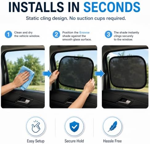 2-Pack Car Window Shades by Enovoe - Image 6
