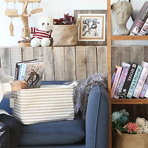 Sea Team Large Rectangle Open-Top Canvas Storage Basket - Image 3