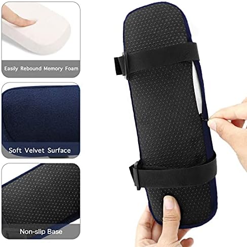 MOSISO Chair Armrest Pads, Home/Office Chair Arm Rest Covers, Purplish Blue - Image 2