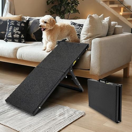 Dog Ramp for Car, 33.2"x 12.8" Dog Stairs for Large Dogs by LoopTime