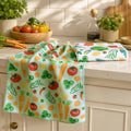 Homaxy Large Waffle Weave Kitchen Towels 2 Pack, Vegetables by Homaxy