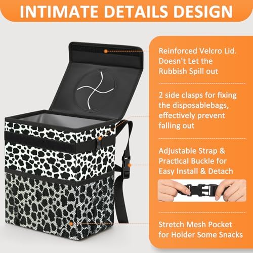 Vankor Car Trash Can with Lid Leak Proof Car Accessories - Image 3