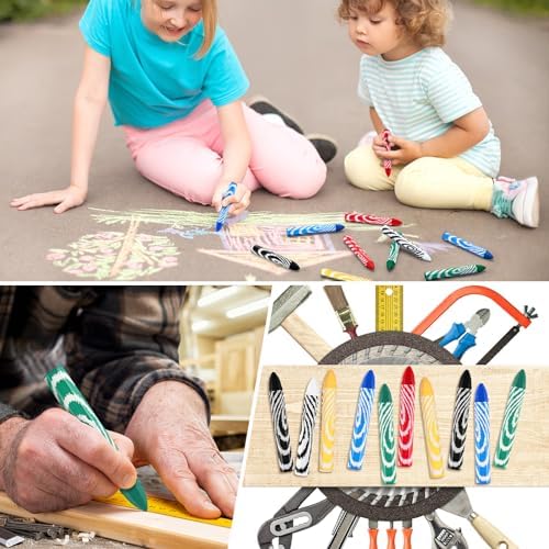Tudomro 24 Pcs Lumber Crayons Bulk Wax Tire Marker Drawing Crayons - Image 5