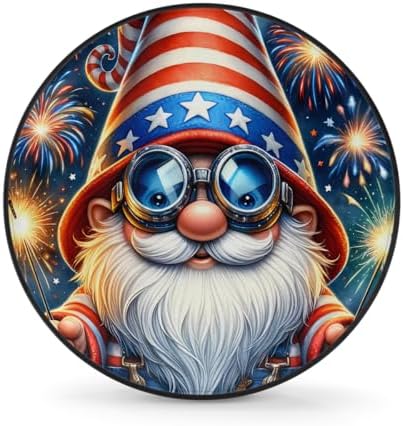 Rv Spare Tire Cover Wheel American Flag Gnomes Tire Covers Wheel Protectors by FengQuGou