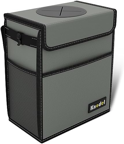 K KNODEL Car Trash Can with Lid, Car Garbage, Bin and Bag by K+KNODEL