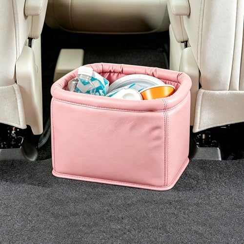Leather Car Trash Can, Luxury Leakproof Car Organizer - Image 3