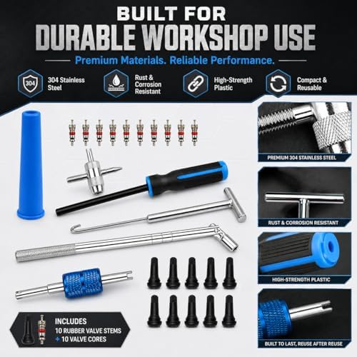 Valve Stem and Core Removal Replacement Tool Kit, Valve Stem Installation Tool - Image 6