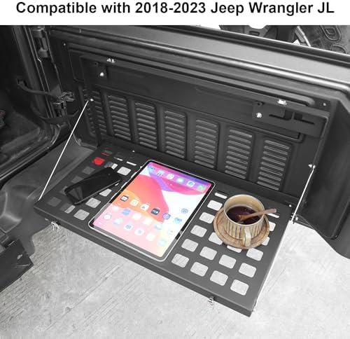 CheroCar for Jeep JL Tailgate Table Rear Foldable Cargo Shelf Aluminum Alloy - Image 5