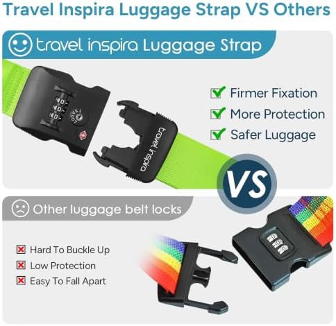 TSA Approved Luggage Straps 2 Pack Heavy Duty Suitcase Belt - Image 3