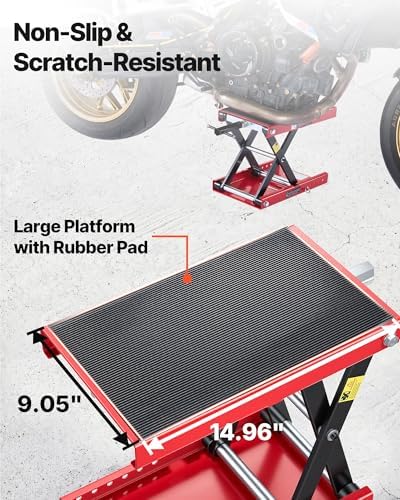 VEVOR Motorcycle Lift, 1100 lbs Motorcycle Scissor Lift Jack - Image 6