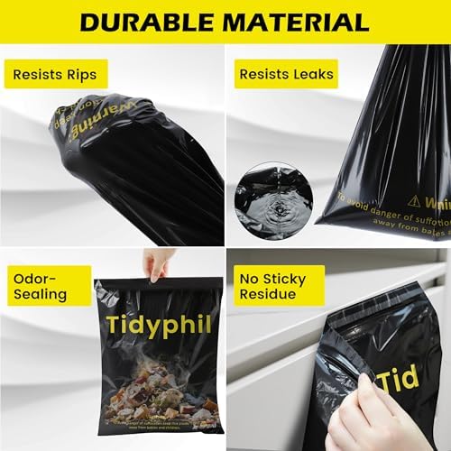 150 PCS Disposable Car Trash Bags Hanging, 2 Gallon Car Garbage Bags. Black - Image 5