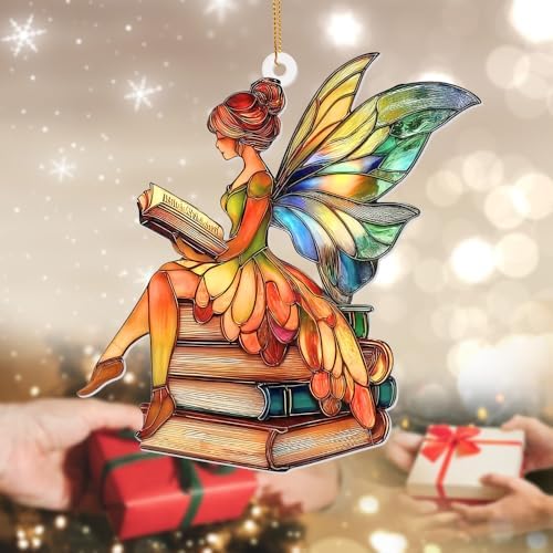 Fairy Stained Glass Style Acrylic Suncatcher, Fairy Ornament Window Hanging - Image 5