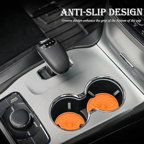 2 Pack Silicone Car Cup Holder Coaster – 2.75 Inch Non-Slip Drink Mat, - Image 3