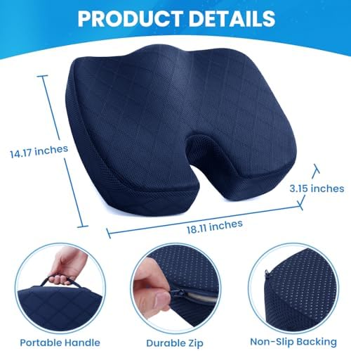 TushGuard Seat Cushion, Memory Foam Office Chair Cushion - Image 2
