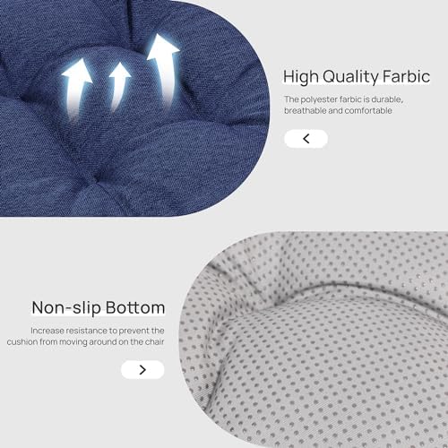 Love's cabin Memory Foam Chair Cushions Set of 4, 15.5 Inch - Image 4