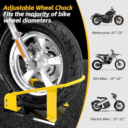 MaxxHaul Adjustable Motorcycle Wheel Chock Stand - Image 3