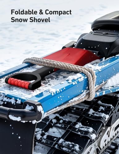 AstroAI 38.4" Folding Extendable Snow Shovel, Aluminum Handle & Metal Blade - Image 6