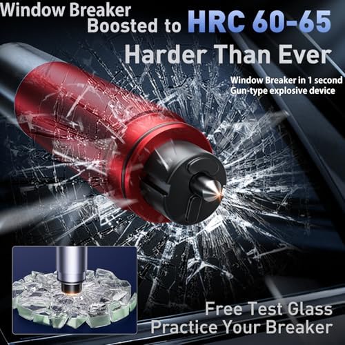 Car Safety Hammer Seatbelt Cutter, 2026 Upgraded Transparent Lid - Image 2