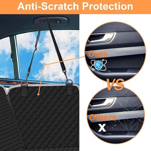 Mancro Dog Car Seat Cover, Waterproof Back Seat Pet Cover - Image 2