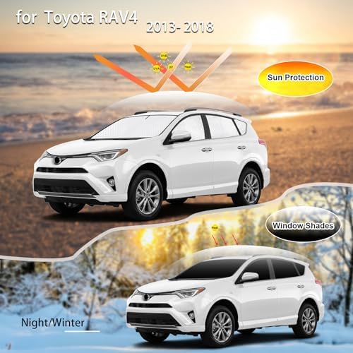 KMF 8pcs Thicken Sun Shades for Toyota RAV4 2013-2018 Accessories, Full Car - Image 5