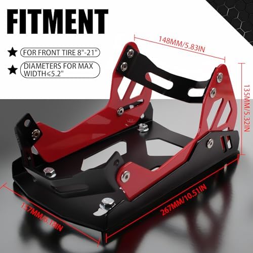 Motorcycle Wheel Chock Transport Stand, Adjustable Portable 1800 LBS Capacity - Image 2