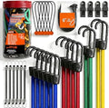 HORUSDY 31-Piece Premium Bungee Cords Assortment Jar, Includes 10”, 40” Bungee by HORUSDY