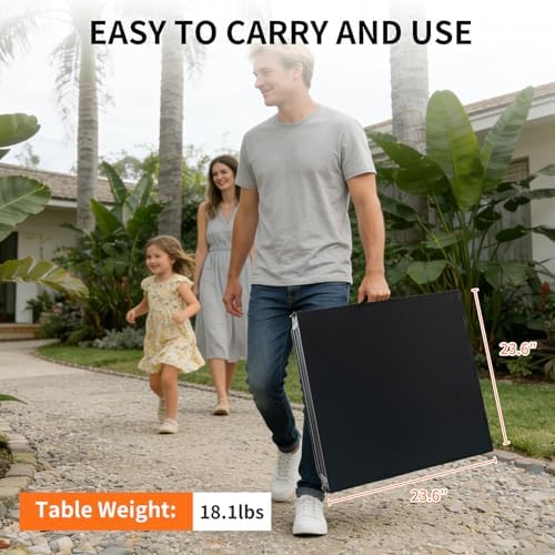 Folding Camping Table 6Ft X 2Ft, Aluminum Portable Adjustable Fold Table - Image 4