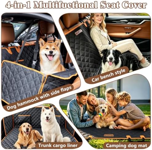 Dog Seat Cover for Back Seat, Waterproof Dog Hammock for Car &SUV - Image 5