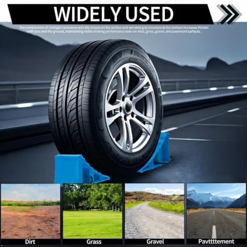 4 Pack Wheel Chocks, Plastic Heavy Duty Non Slip Wheel Chocks - Image 6