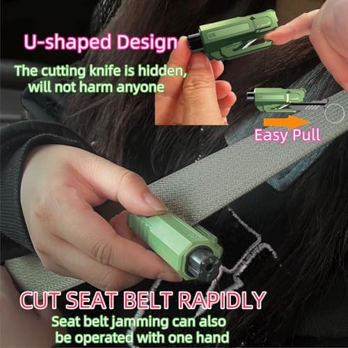 Window Breaker and Seatbelt Cutter Keychain, 2 in 1 Car Safety Hammer Glass - Image 4