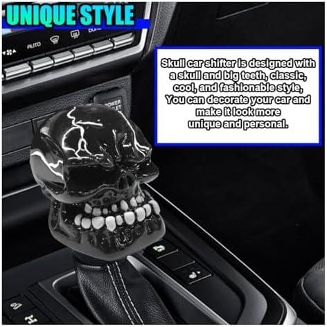 Skull Car Gear Shift Knob, Big Tooth Gear Stick Shifter Knob - Image 3
