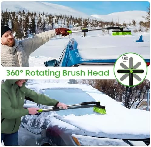 YeewayVeh 39in Car Snow Brush Ice Scraper 360° Rotating, Extendable - Image 3