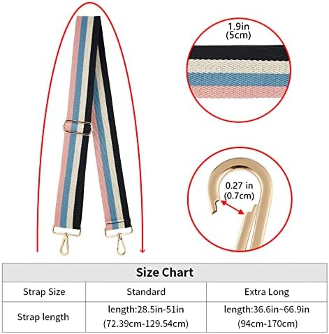 ZOOEASS Wide Shoulder Strap Adjustable Replacement Belt Crossbody Canvas Bag - Image 4
