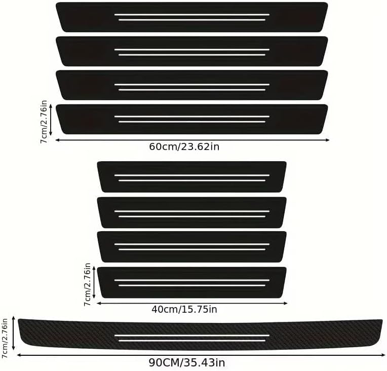9 Pcs Door Sill Protectors for 2024 2025 2026 Toyota Grand Highlander - Image 2