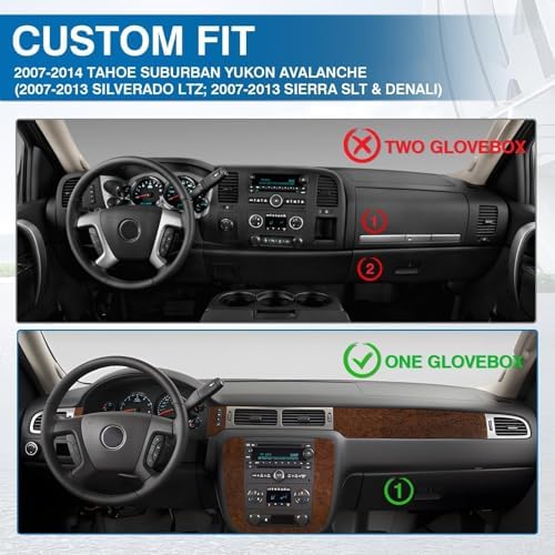 KUST Black Dash Cover for 2007-13 Chevy Chevrolet Silverado 1500 2500 3500 - Image 3