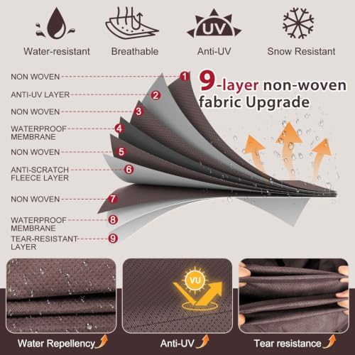 Camper Covers 30-33 with Roof Top AC 9 Layers Travel Trailer Cover - Image 2