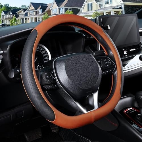 SEG Direct D Shaped Steering Wheel Cover 14.5-15 inch by SEGDirect