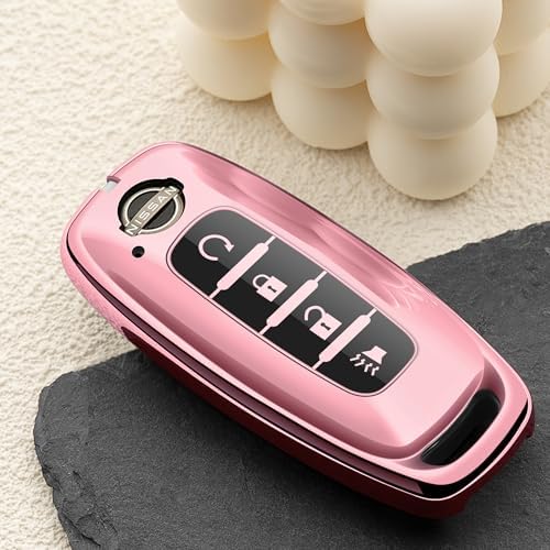 for Nissan Key Fob Cover 4 Buttons Car Key Case Pathfinder Rogue Armada Kicks - Image 2