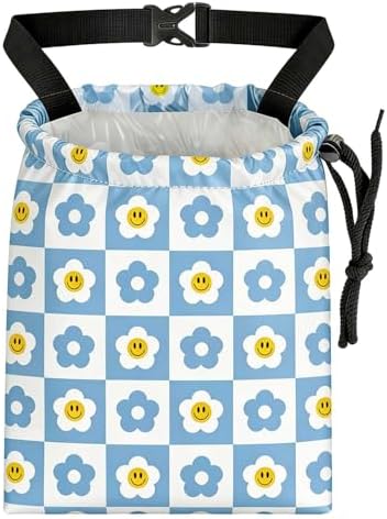 Checkered Smiling Daisy Car Trash Bag by AmazerPad