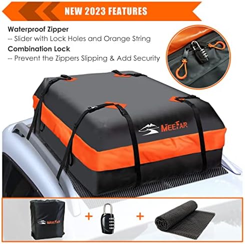 Car Roof Bag Rooftop Cargo Carrier Bag Waterproof 15 Cubic Feet roof Cargo - Image 2