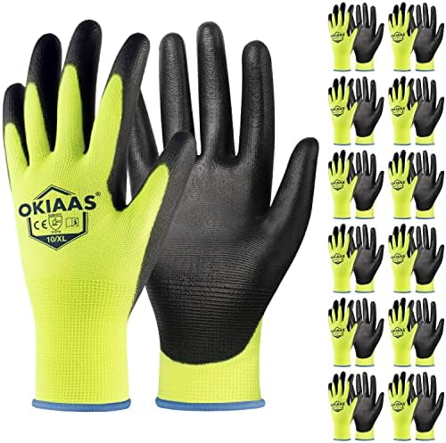 OKIAAS Work Gloves for Men, Ultra Thin and Lightweight Working Gloves by OKIAAS
