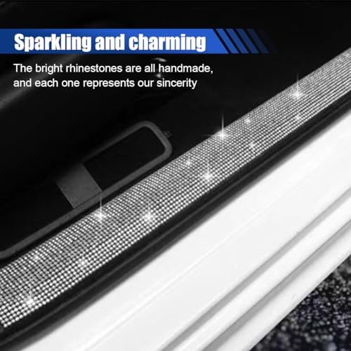 2PCS Car Door Edge Entry Guard, Bling Rhinestone Car Anti-Collision Adhesive - Image 4
